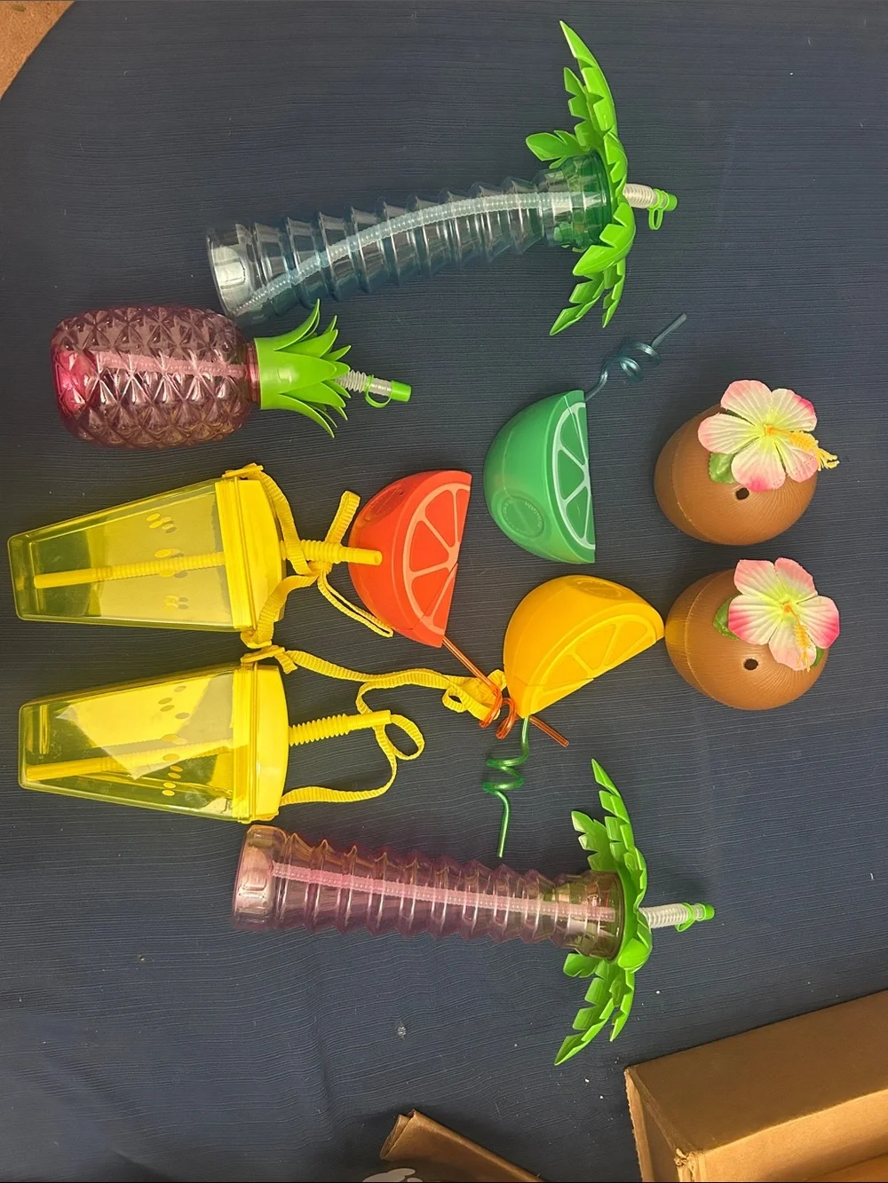 Tropical Tiki Fruit Party Drinkware & Serving Set - Lots of goodies!!